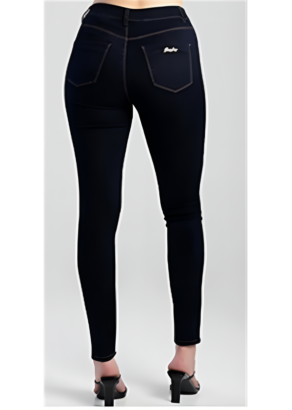 Sissy Boy Womens Celine Skinny Mid Waist Jean Rinse Sateen Wash In Deep Blue