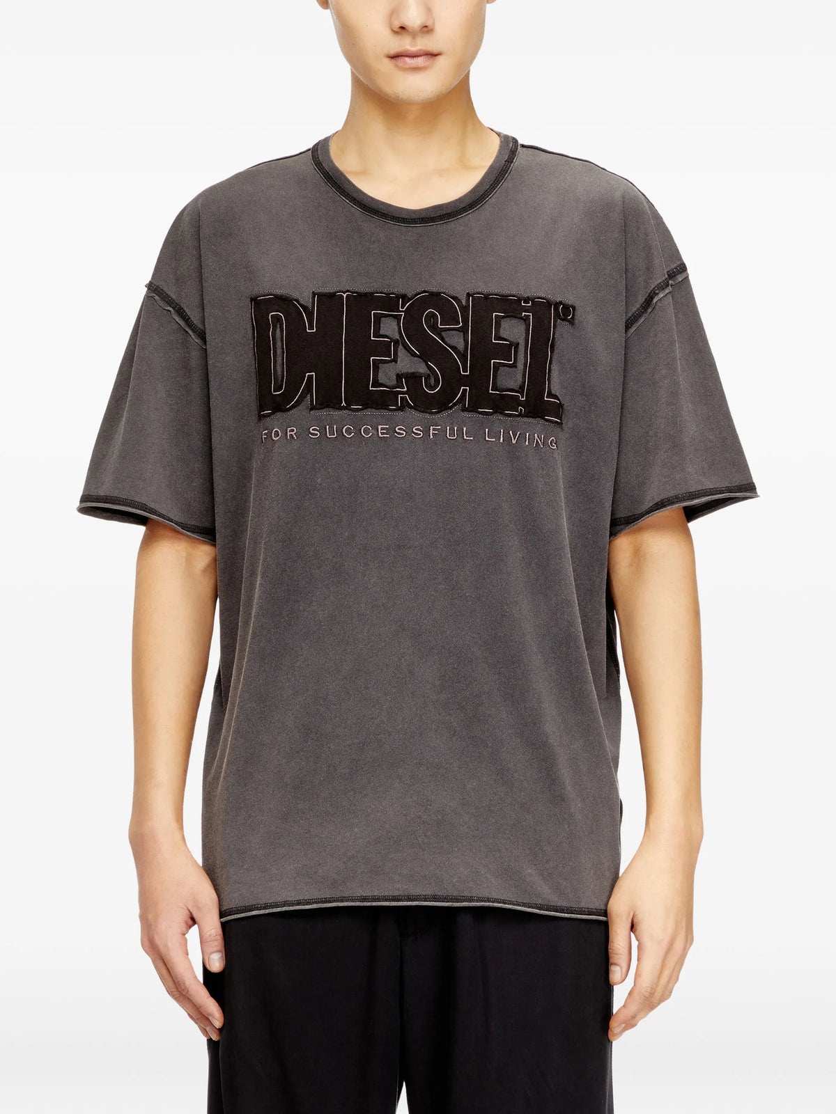 Diesel Mens T-Rawboxt T-Shirt In Charcoal