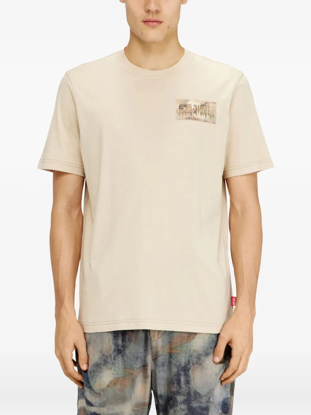 Diesel Mens T-Adjust-V4 T-Shirt In Stone