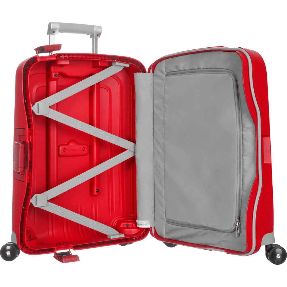 Samsonite Scure Spinner Trolley Bag In Crimson Red