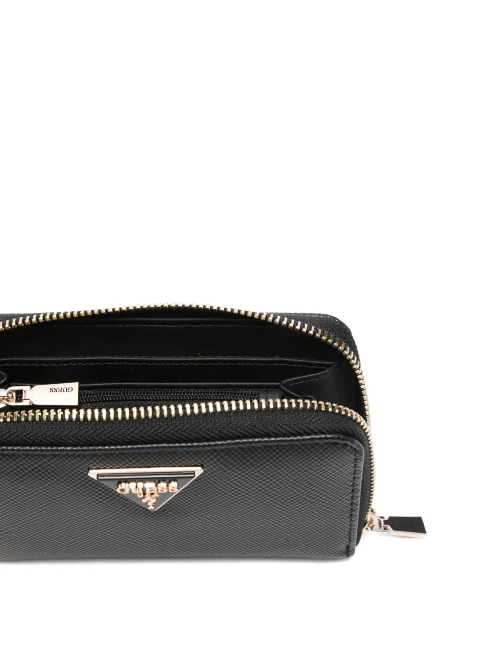 Guess Laurel Medium Zip Around Purse In Black