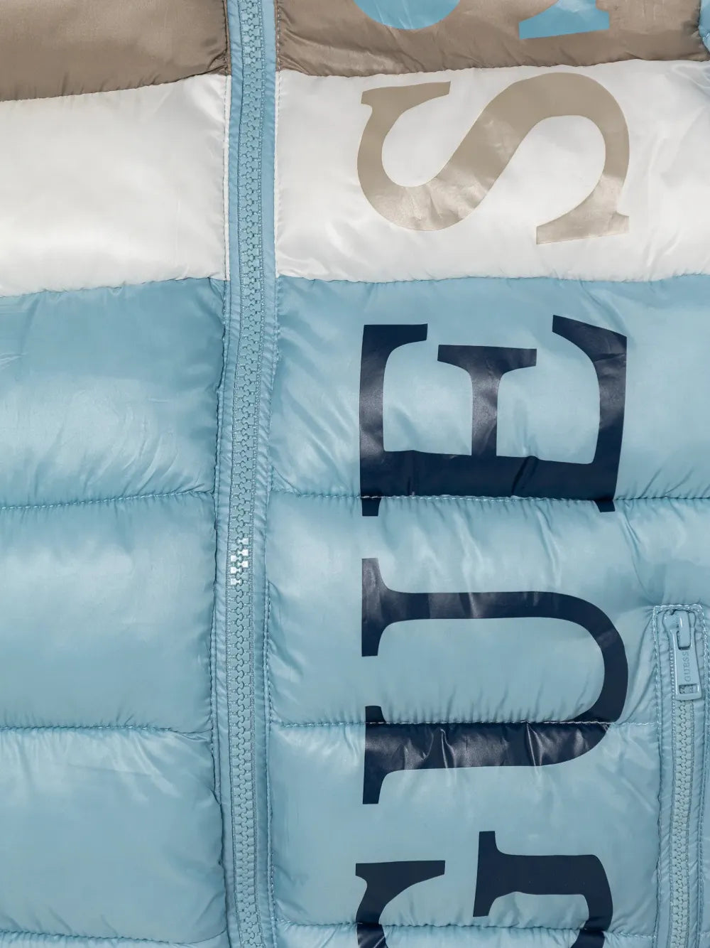 Guess Boys Padded Puffer Jacket In Blue