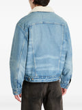 Calvin Klein Unisex Sherpa Trucker Tinted Thundra Denim Jacket In Denim