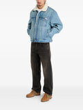 Calvin Klein Unisex Sherpa Trucker Tinted Thundra Denim Jacket In Denim