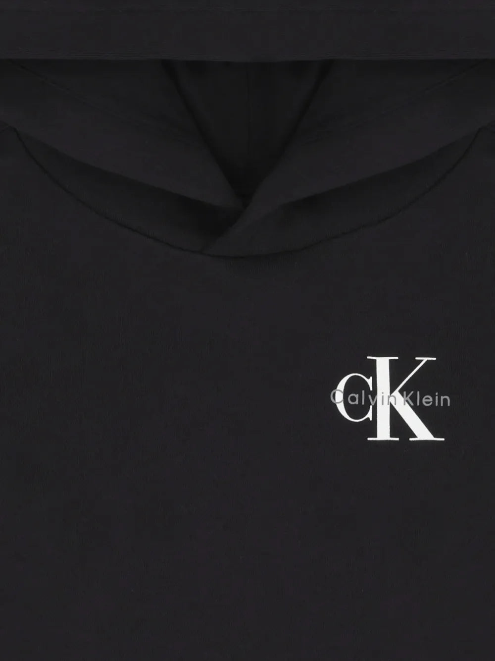 Calvin Klein Unisex Small Monogram Hoodie In Black