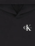 Calvin Klein Unisex Small Monogram Hoodie In Black