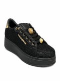 Sissy Boy Womens Yvette Platform Sneaker In Black