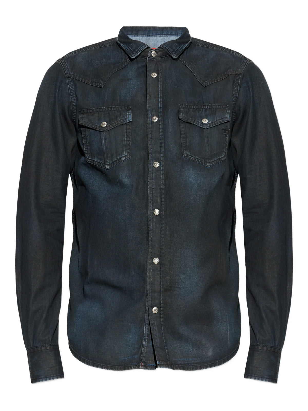 Diesel Mens D-Vega T-Shirt Top In Black Blue