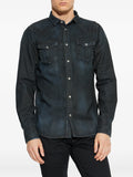 Diesel Mens D-Vega T-Shirt Top In Black Blue