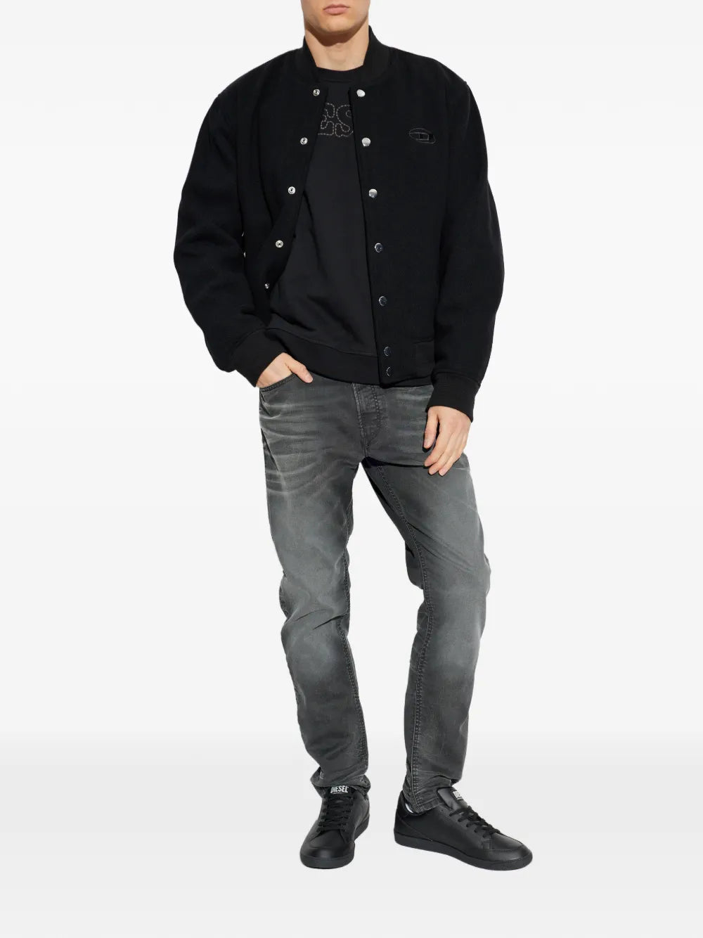 Diesel Mens S-Norm-V10 Sweatshirt In Black