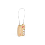 Cellini Accessories TSA 3 Dial Cable Lock In Gold