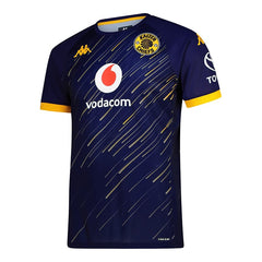 Kaizer Chiefs Kappa Mens Mokibapre Pro Warm Up T-Shirts In Blue and Yellow
