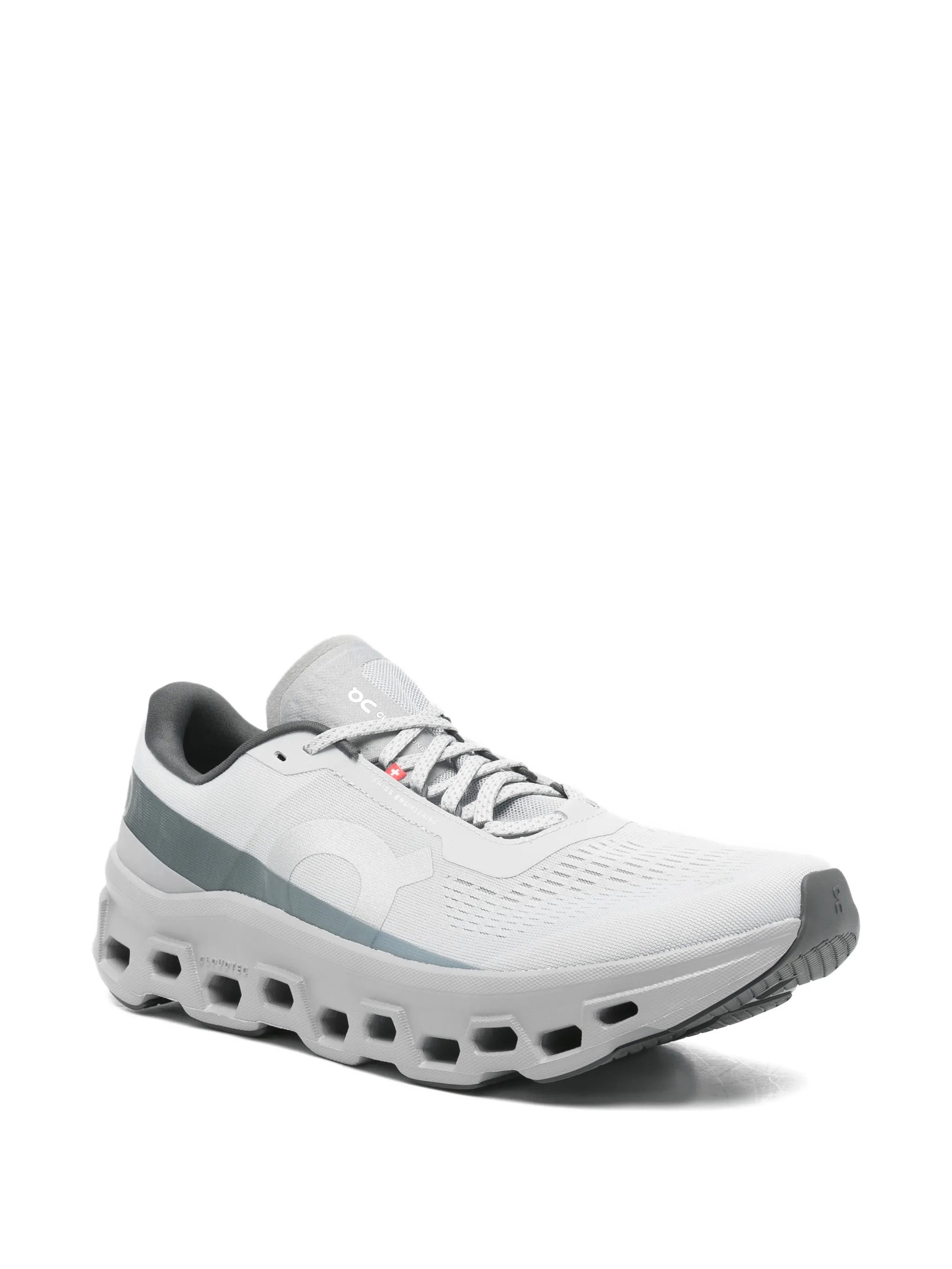 On Cloud Mens Cloudmonster 1.0 Shoes In Light Grey