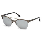 Diesel Square Semi Rimless Mens Sunglasses In Grey