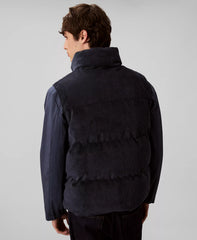 Calvin Klein Unisex Sleeveless Reversible Corduroy Puffer In Navy