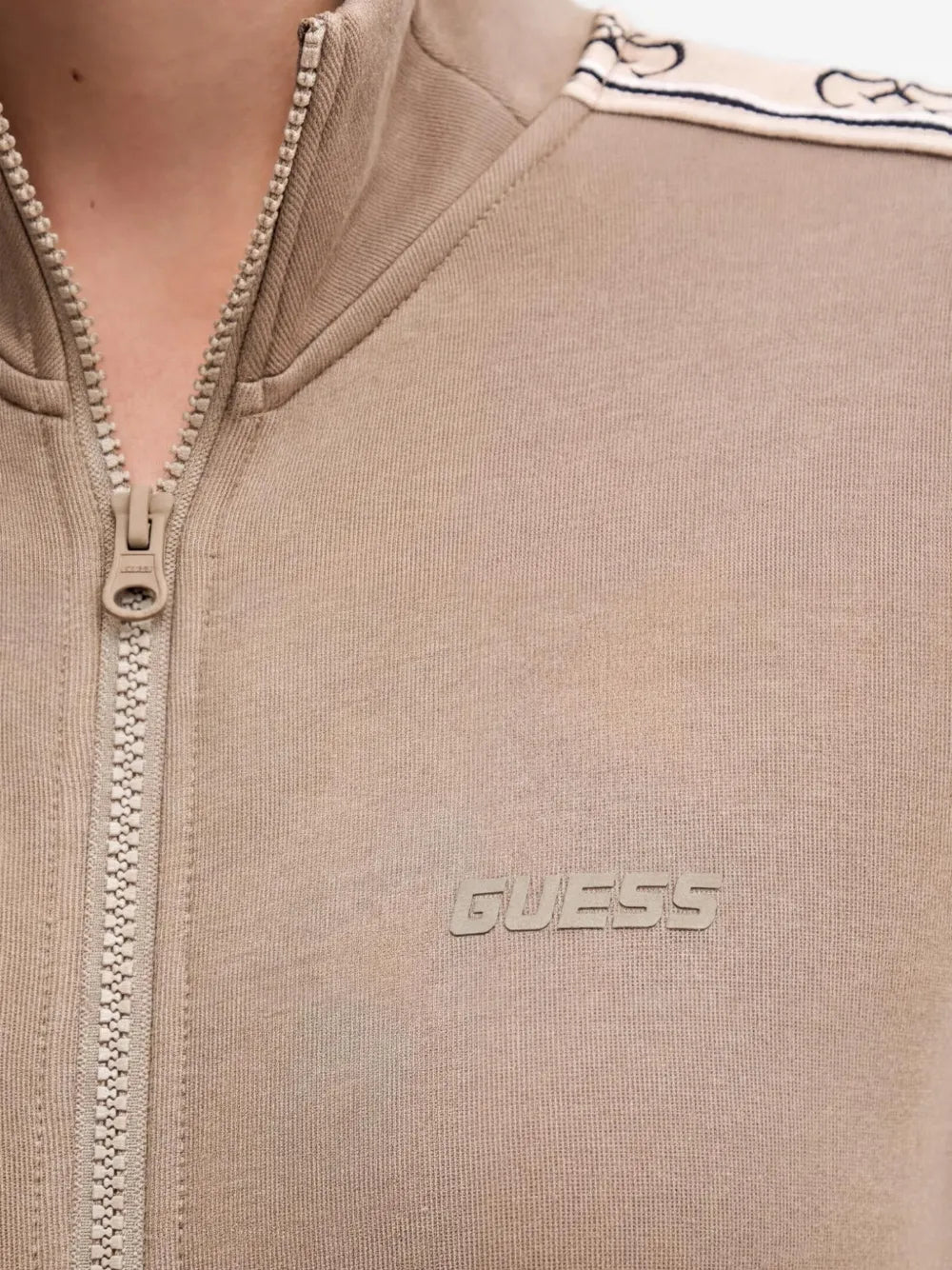 Guess Womens Britney Full Zip Track Jacket In Light Brown