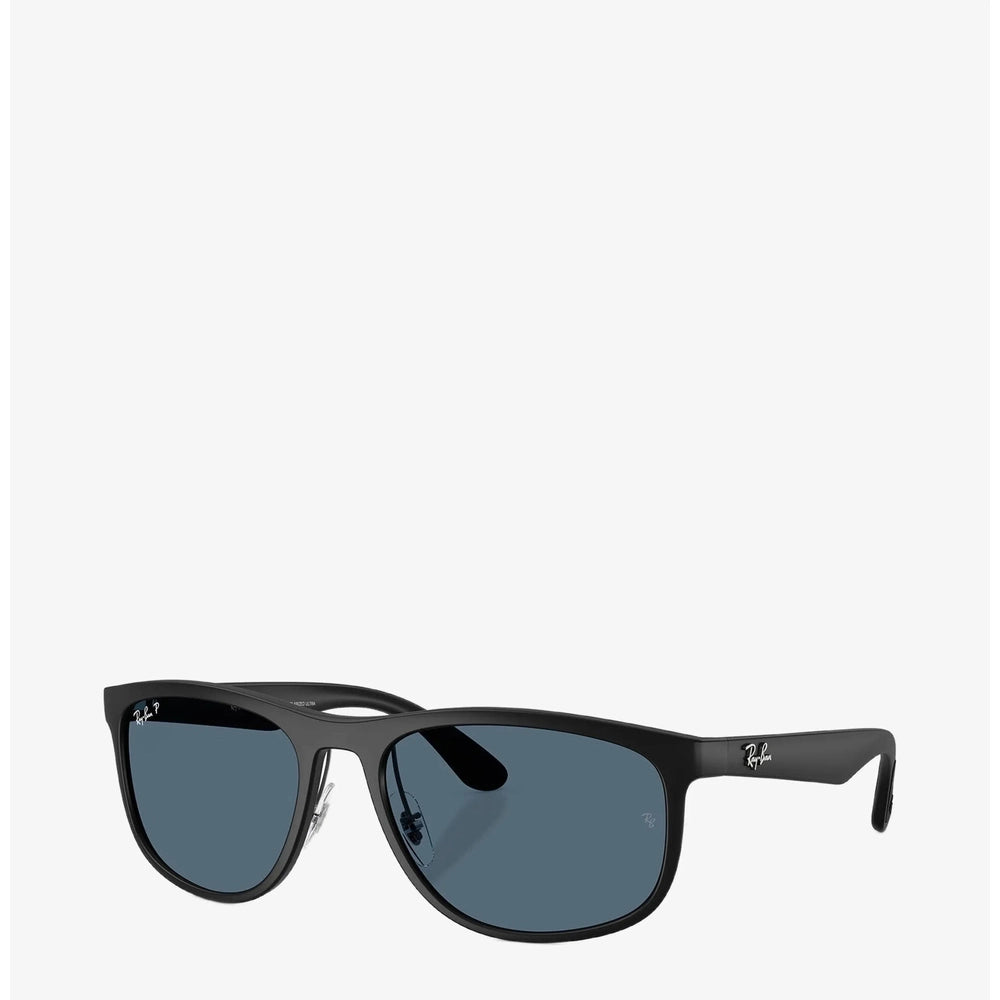 Ray-Ban Mens Dark Blue Lens Sunglasses In Matte Black