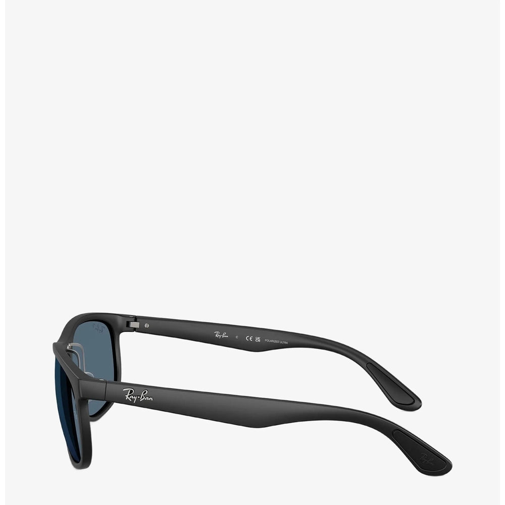 Ray-Ban Mens Dark Blue Lens Sunglasses In Matte Black