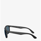 Ray-Ban Mens Dark Blue Lens Sunglasses In Matte Black