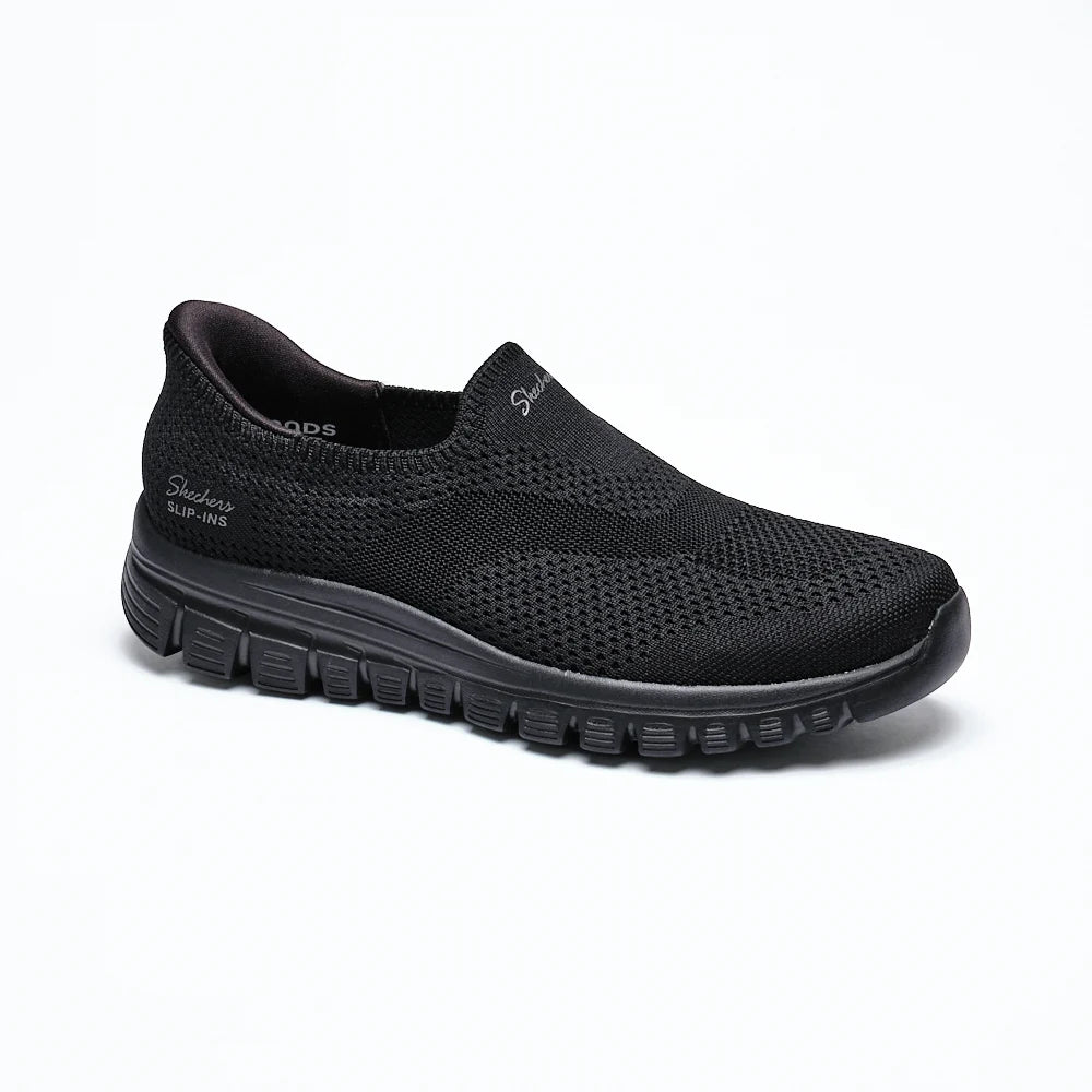 Skechers Womens Graceful Shoes In Black