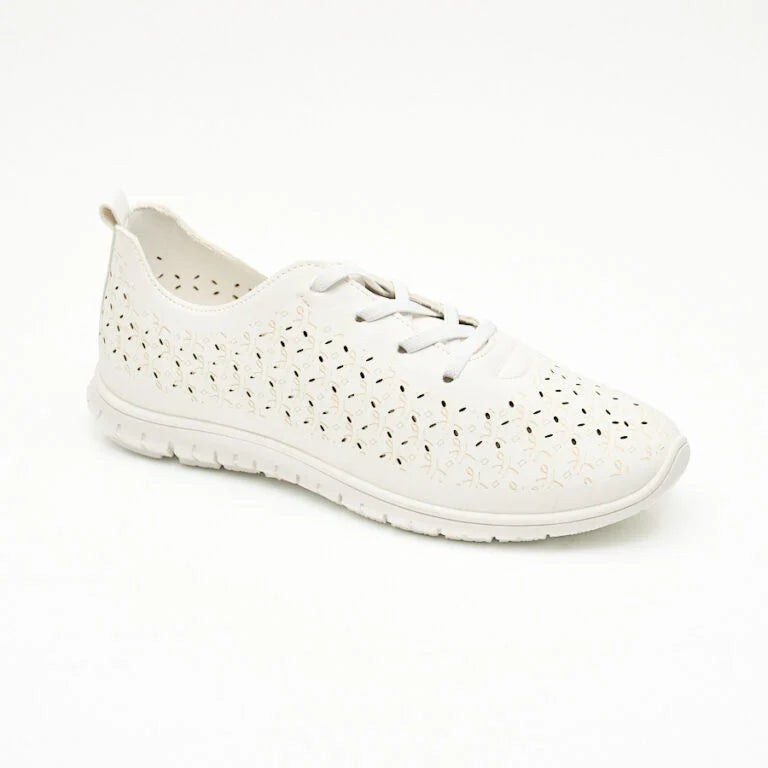Hush Puppies Ladies Soft Natalia Shoes In White