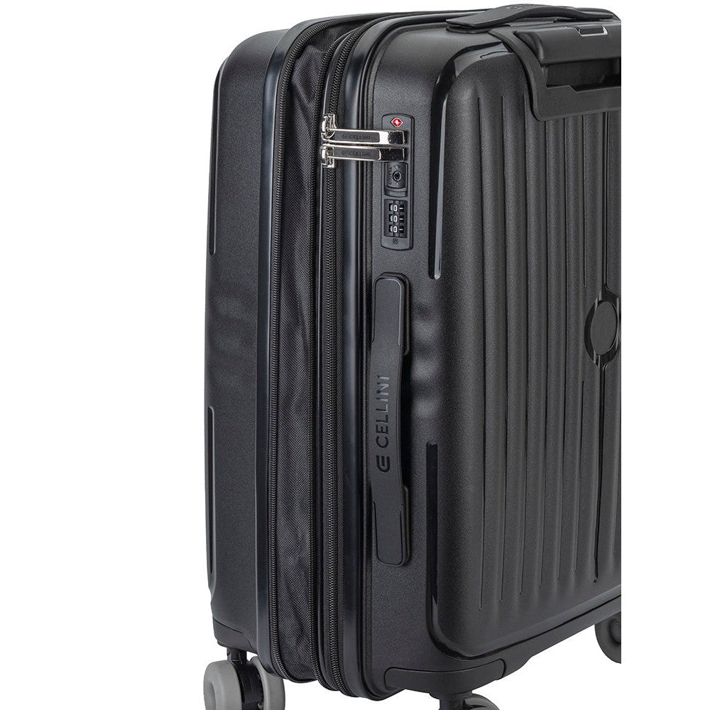 Cellini Rapido Hard Trolley Luggage Case In Black