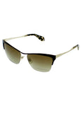 Miu Miu Half Frame Temple Sunglasses For Women In Silver