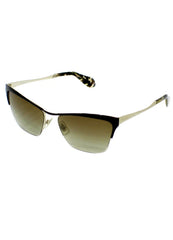 Miu Miu Half Frame Temple Sunglasses For Women In Silver