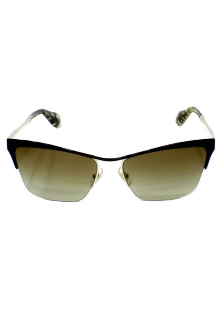 Miu Miu Half Frame Temple Sunglasses For Women In Silver