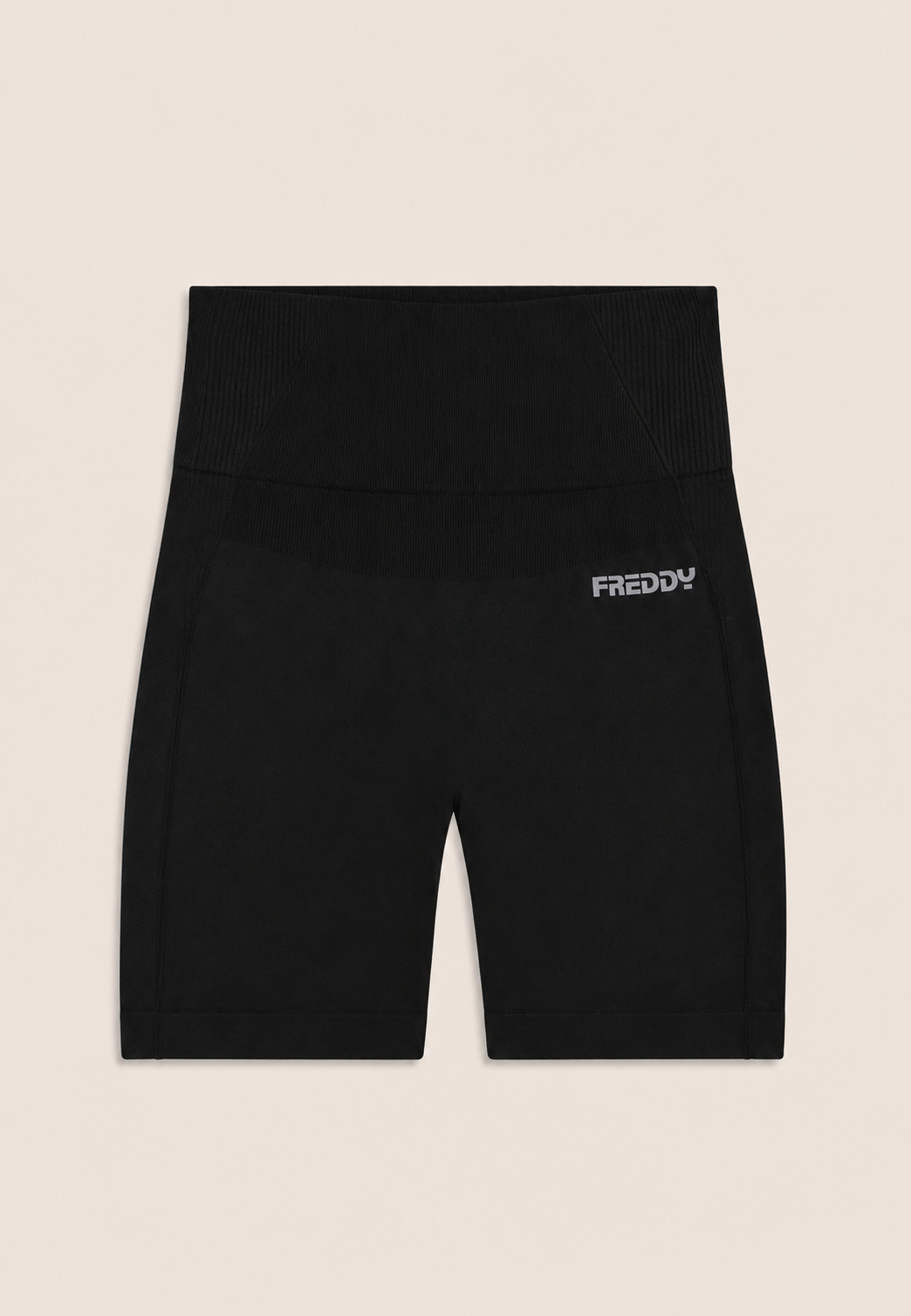 Freddy Womens Knitted Seamless Legging Short In Black