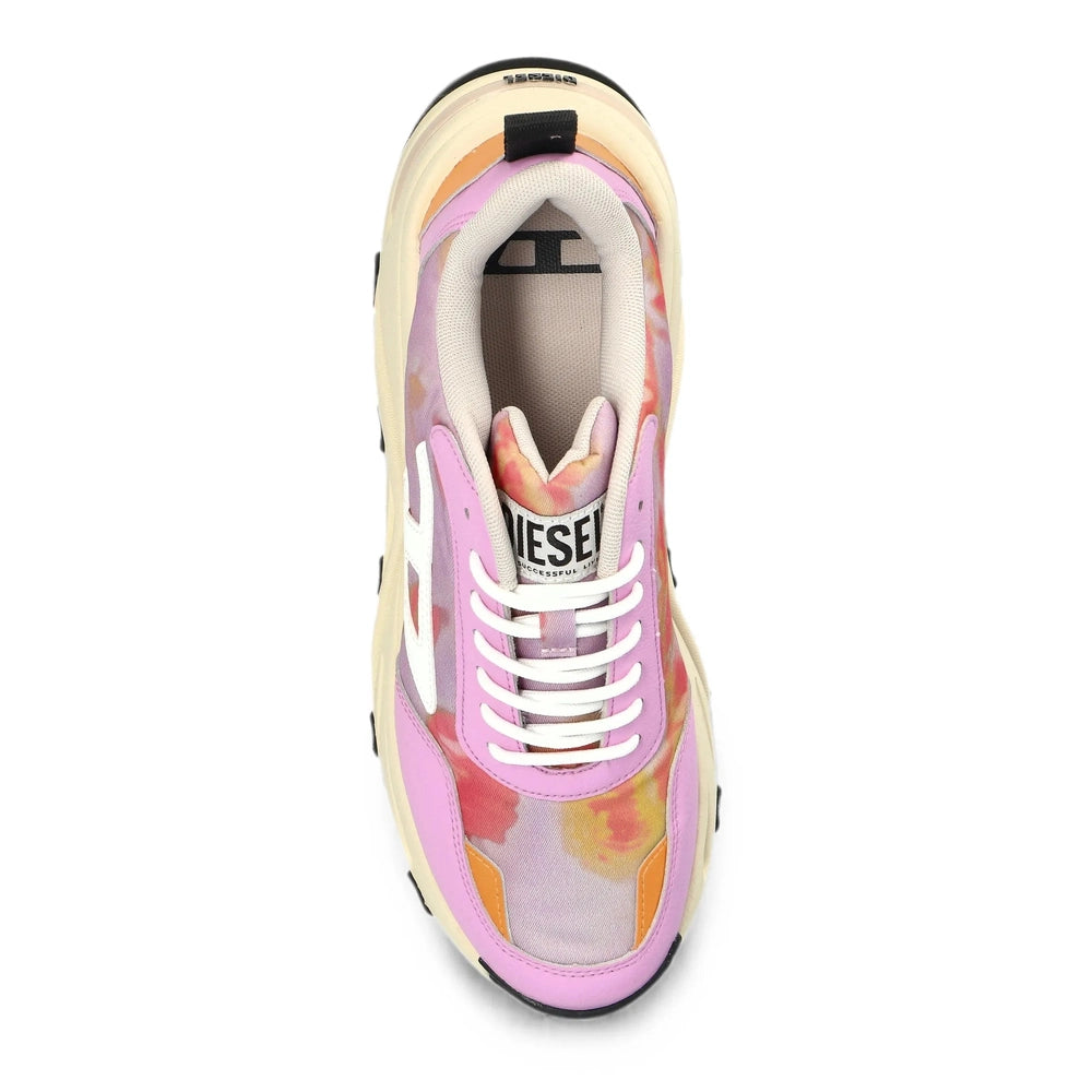 Diesel Womens S-Savannah Tulu Sneakers In Multi Color/Orchid Bouquet/Pumpkin
