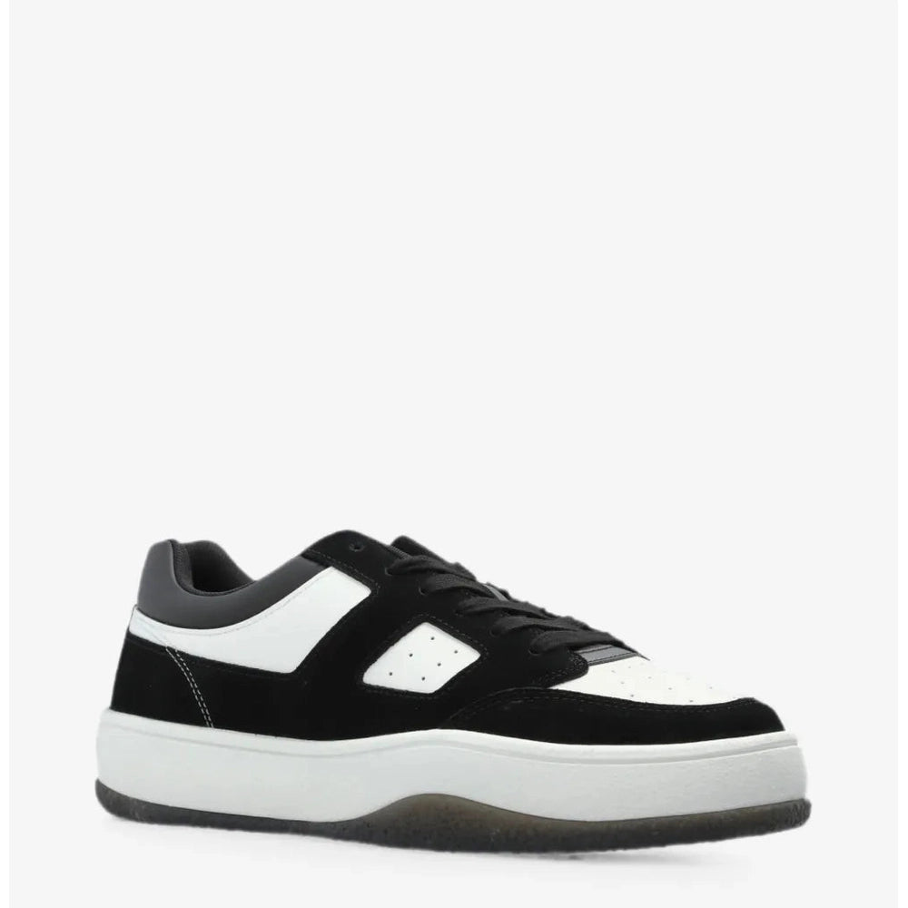 Diesel Mens S-D Long Low Sneakers In Black & White