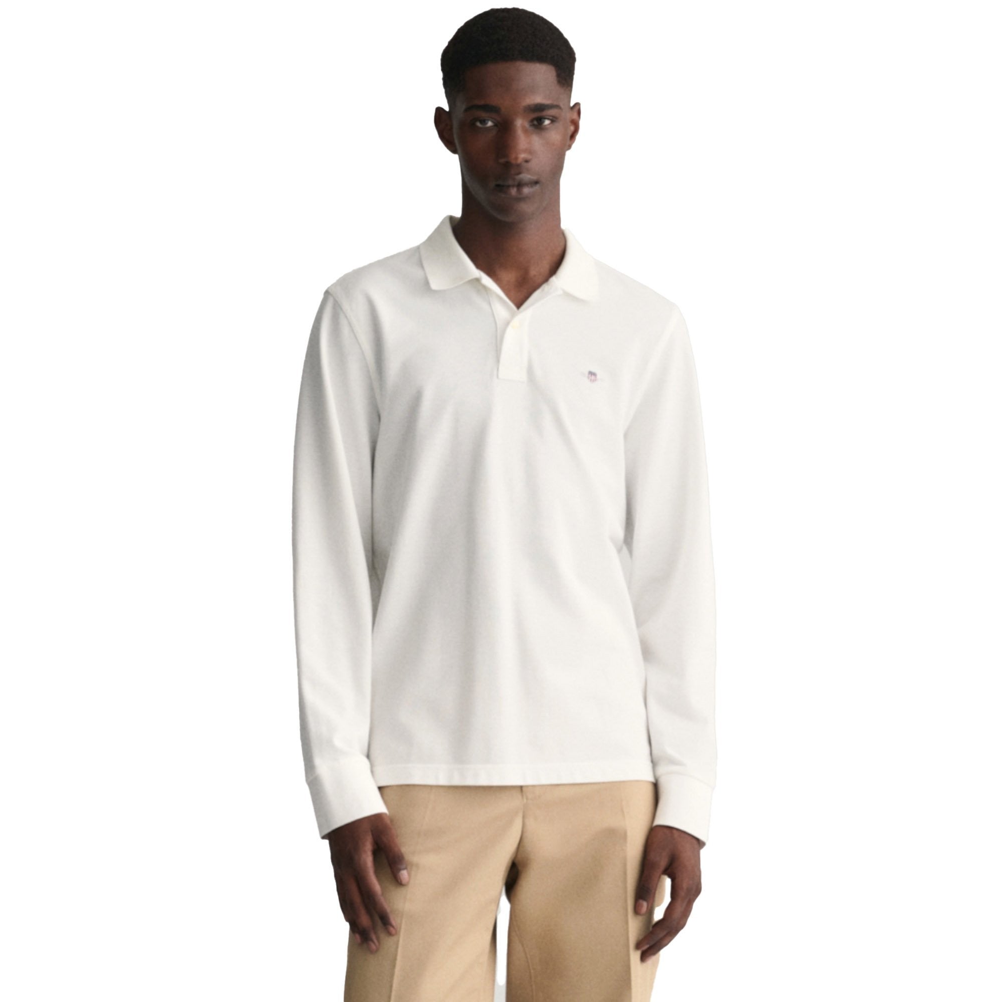 Gant 2230 Reg Shield Ls Pique Rugge White