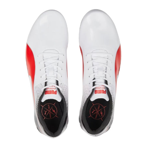 Puma Mens Evospeed Electric 13 Running Shoes In White/Black/Red