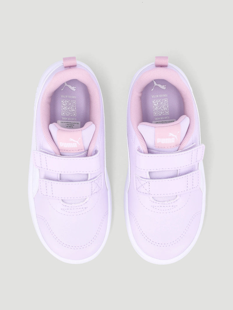 Puma Kids Courtflex V3 V Shoes In Lilac