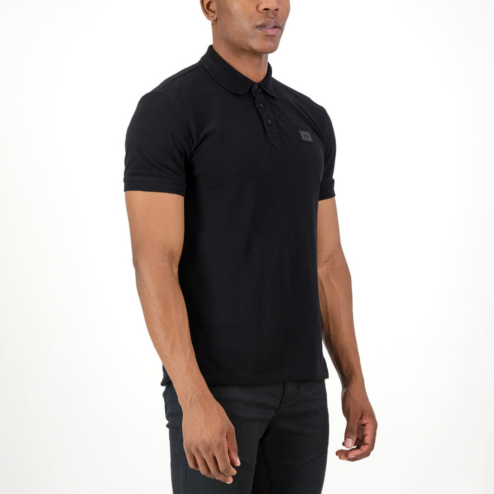 S.P.C.C Mens Mullen Short Sleeves Golfer In Black
