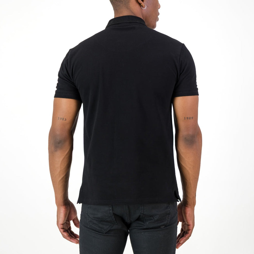 S.P.C.C Mens Mullen Short Sleeves Golfer In Black