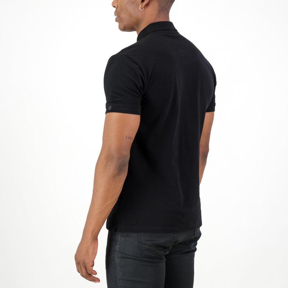 S.P.C.C Mens Mullen Short Sleeves Golfer In Black