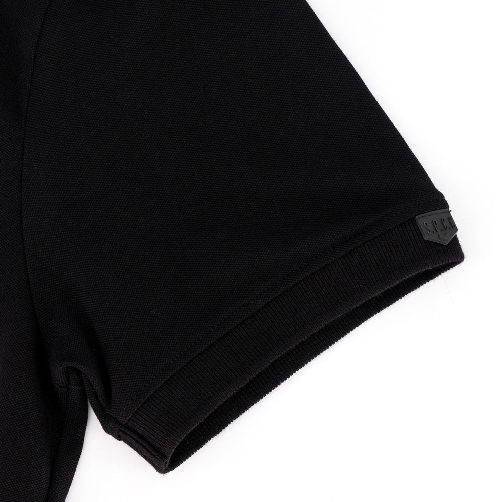 S.P.C.C Mens Mullen Short Sleeves Golfer In Black