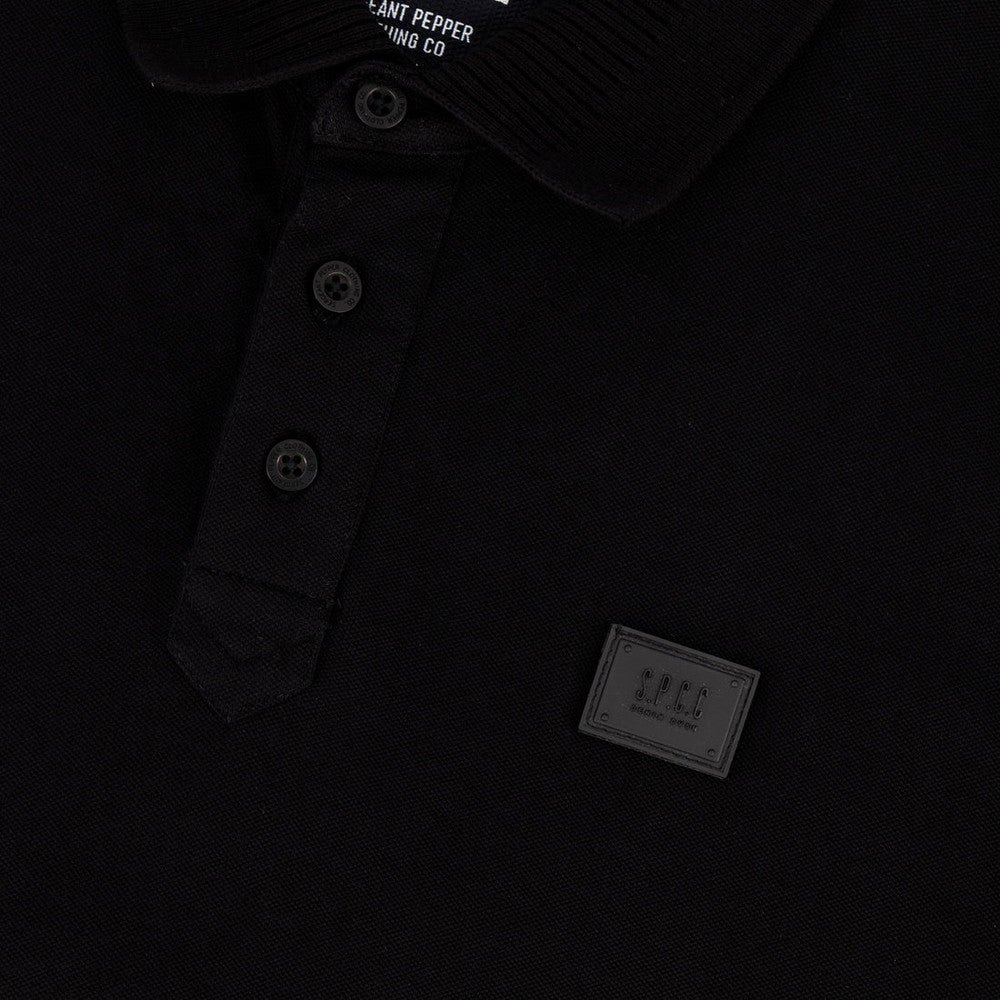 S.P.C.C Mens Mullen Short Sleeves Golfer In Black
