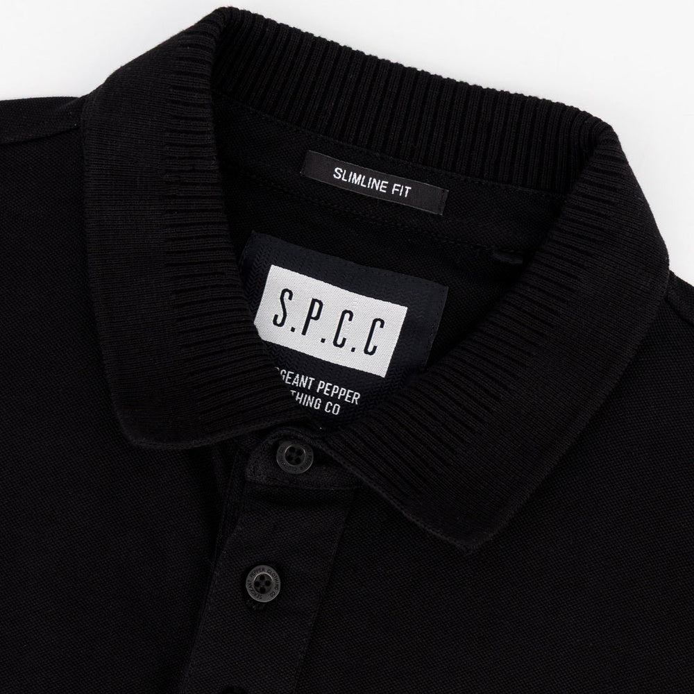 S.P.C.C Mens Mullen Short Sleeves Golfer In Black
