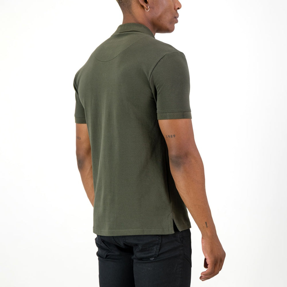 S.P.C.C Mens Mullen Short Sleeves Golfer In Fatigue