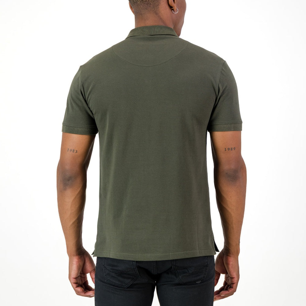 S.P.C.C Mens Mullen Short Sleeves Golfer In Fatigue