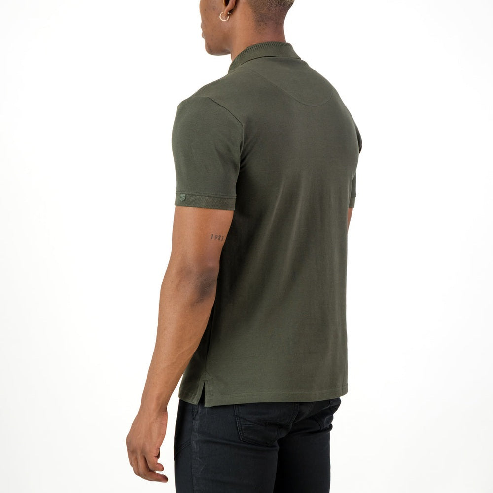 S.P.C.C Mens Mullen Short Sleeves Golfer In Fatigue