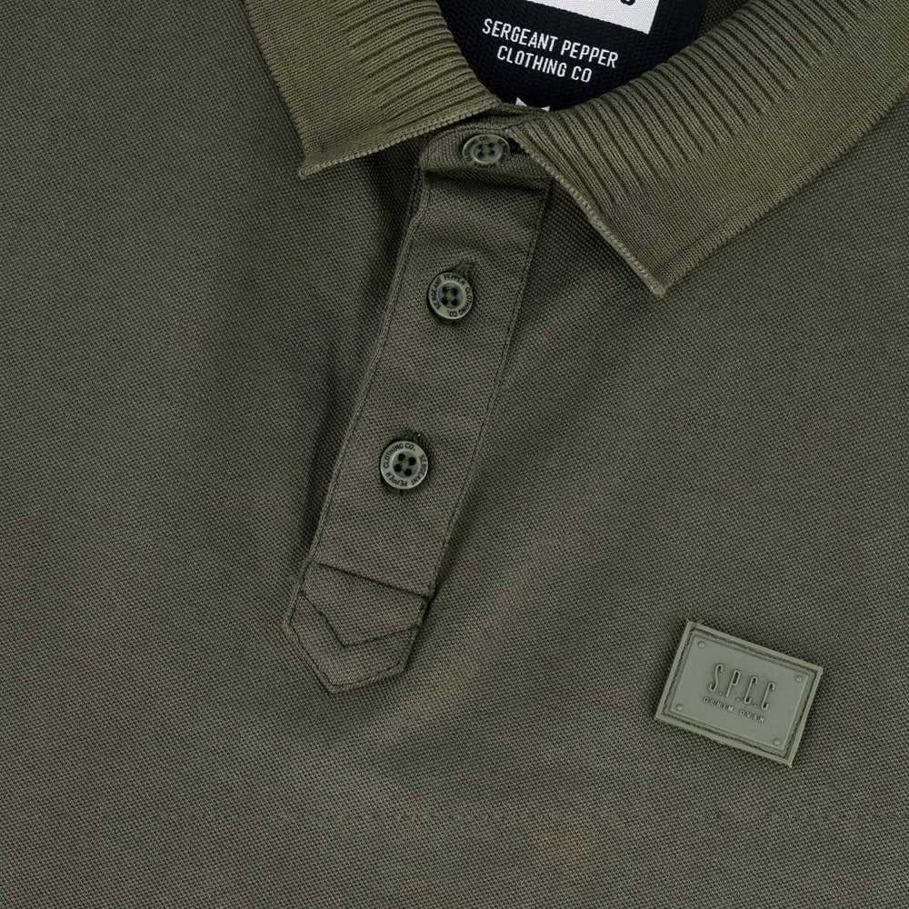 S.P.C.C Mens Mullen Short Sleeves Golfer In Fatigue