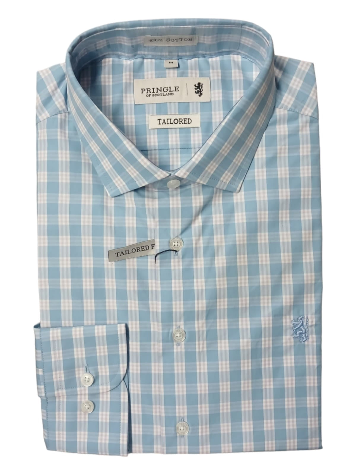 Pringle Mens Spencer Long Sleeve Shirt In Light Blue