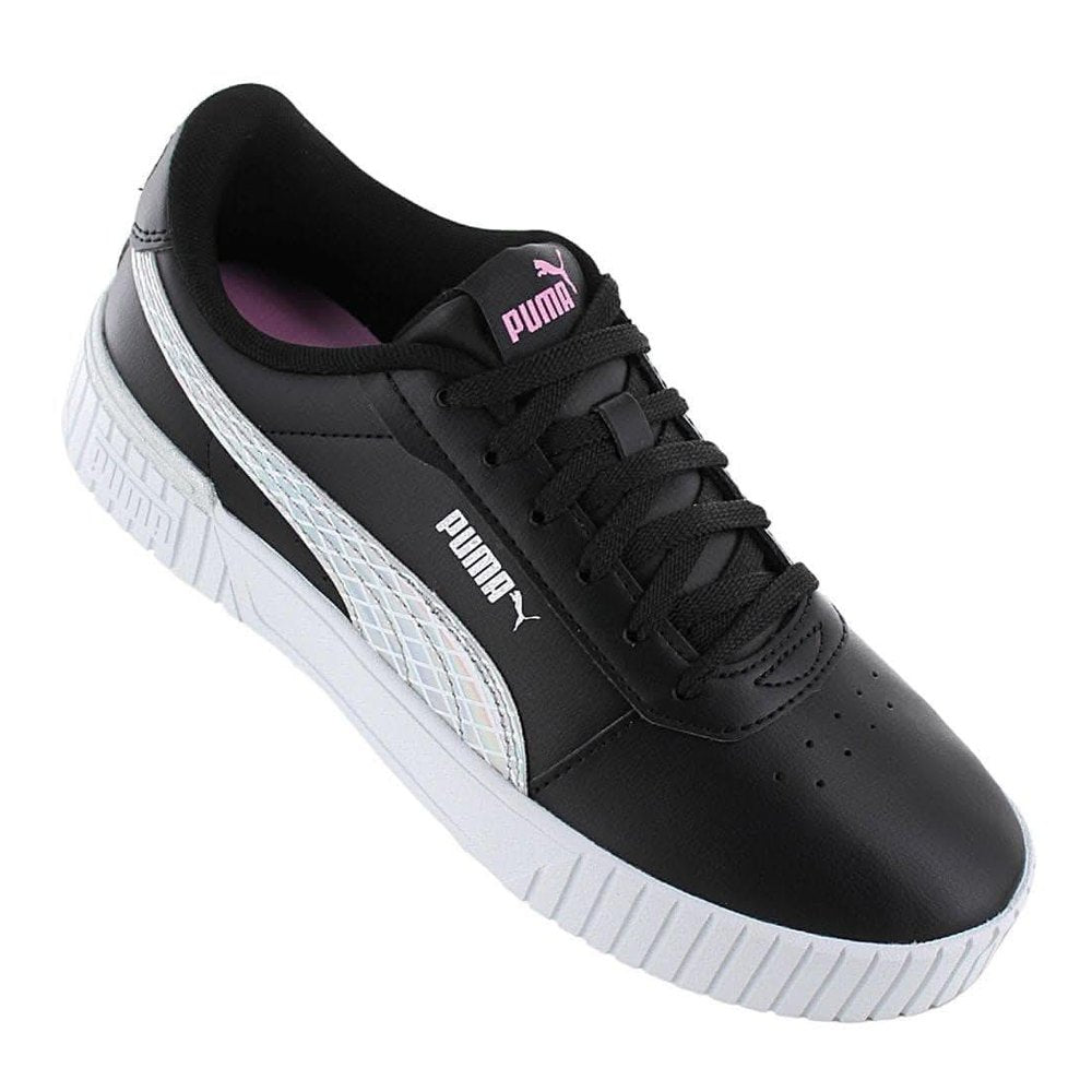 Puma Girls Carina 2.0 Mermaid AC Infants Sneakers In Black/Lilac Chiffon/Silver