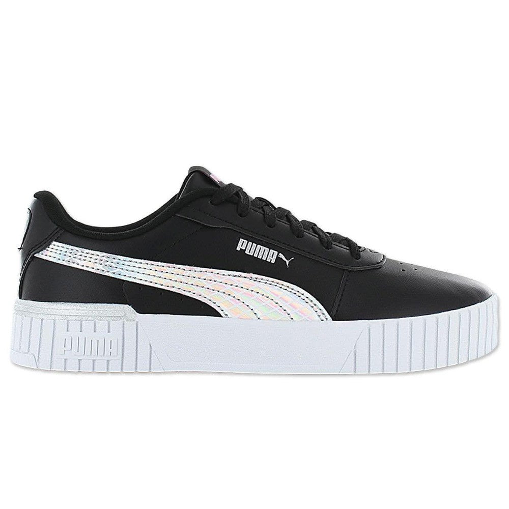 Puma Girls Carina 2.0 Mermaid AC Infants Sneakers In Black/Lilac Chiffon/Silver