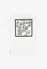 Levis Pizza Delivery Cowboy T-Shirt For Boys In Egret