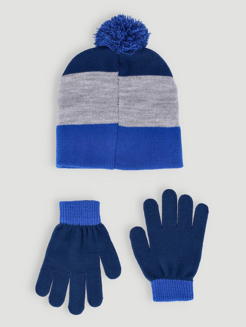 Character Group Boys Paw Patrol 2pc Beanie And Glove Set In Blue/Grey